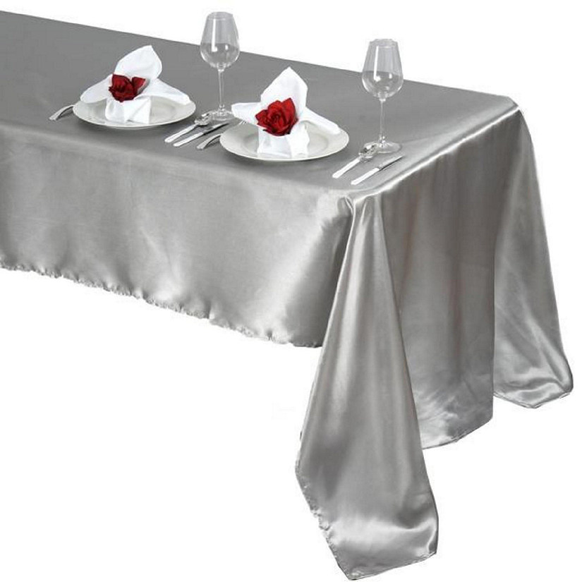 10 pcs 60x126" SATIN Rectangular TABLECLOTHS Wedding Decorations Table Linens Image