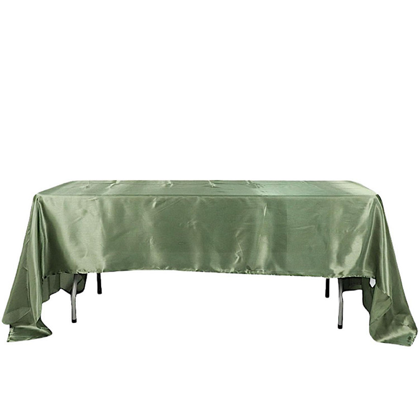 10 pcs 60x126" SATIN Rectangular TABLECLOTHS Wedding Decorations Table Linens Image
