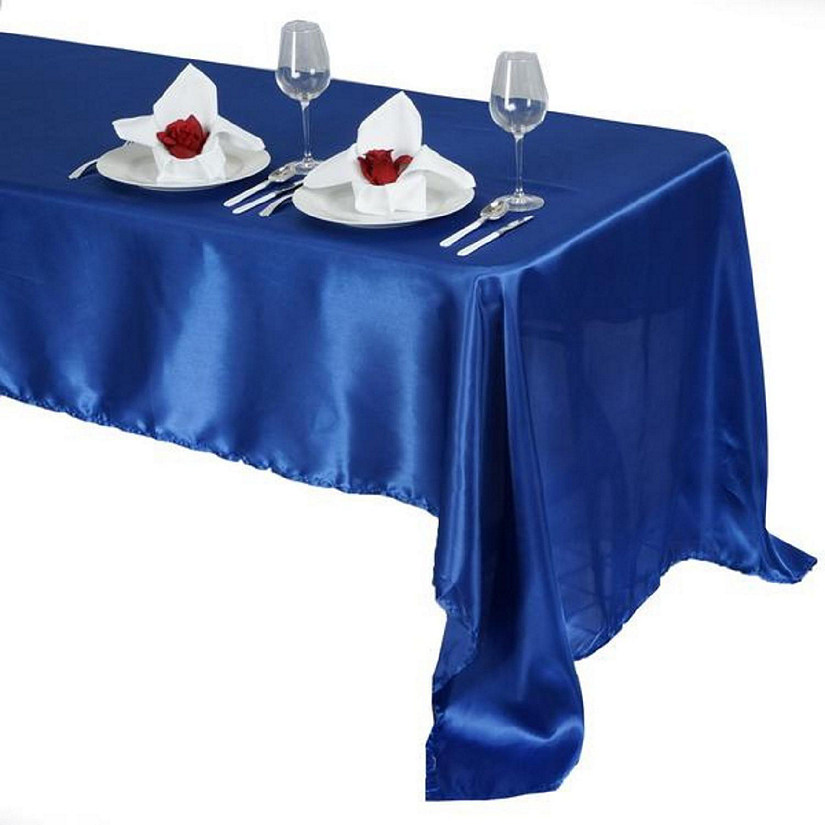 10 pcs 60x126" SATIN Rectangular TABLECLOTHS Wedding Decorations Table Linens Image