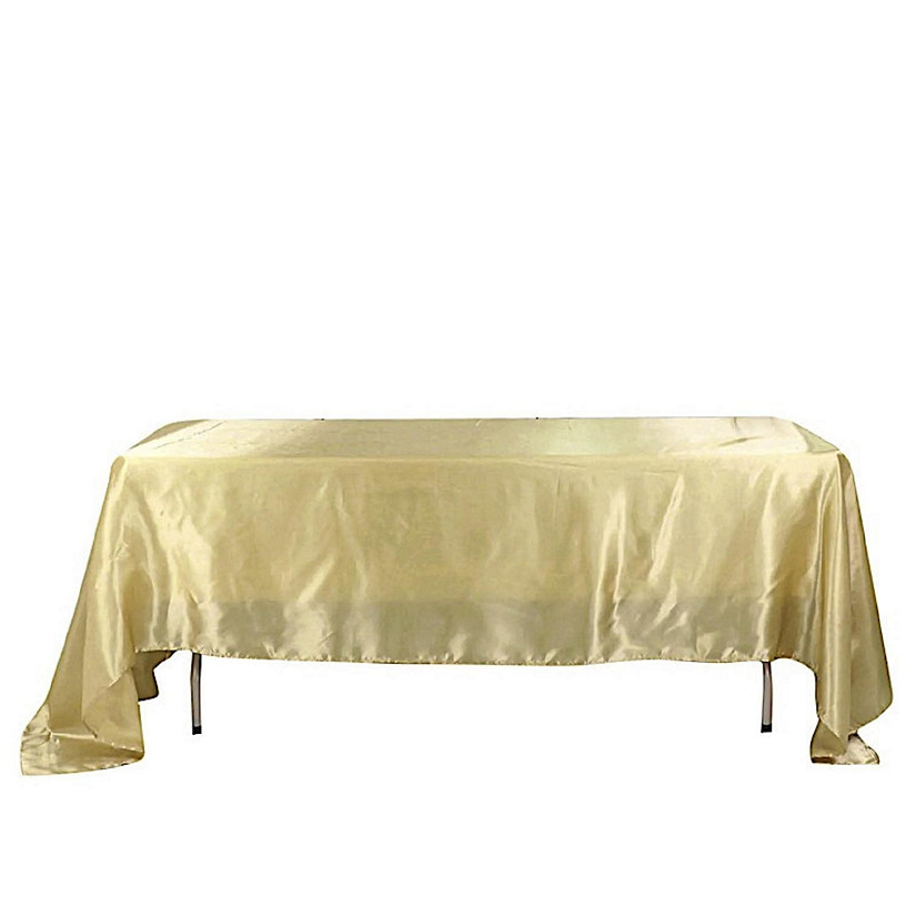 10 pcs 60x126" SATIN Rectangular TABLECLOTHS Wedding Decorations Table Linens Image