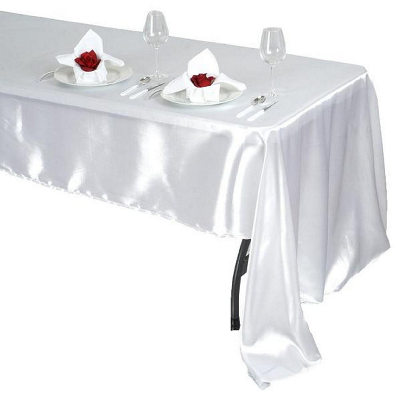 10 pcs 60x126" SATIN Rectangular TABLECLOTHS Wedding Decorations Table Linens Image