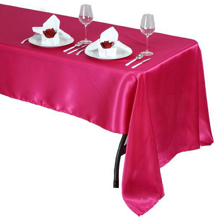 10 pcs 60x126" SATIN Rectangular TABLECLOTHS Wedding Decorations Table Linens Image