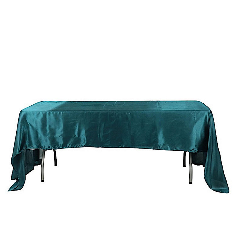 10 pcs 60x126" SATIN Rectangular TABLECLOTHS Wedding Decorations Table Linens Image