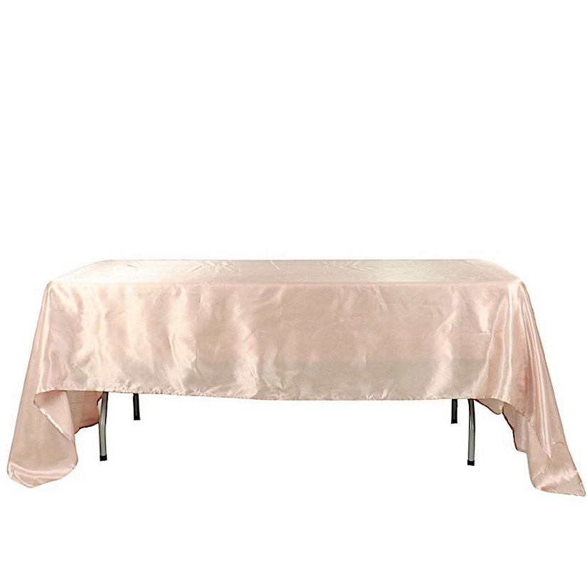 10 pcs 60x126" SATIN Rectangular TABLECLOTHS Wedding Decorations Table Linens Image