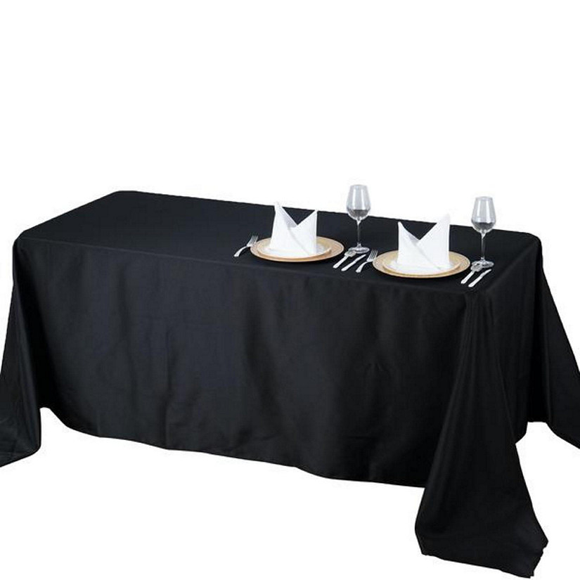 10 Pcs 90"X132" Polyester Tablecloths Wedding Party Table Linens Kitchen Dining Image