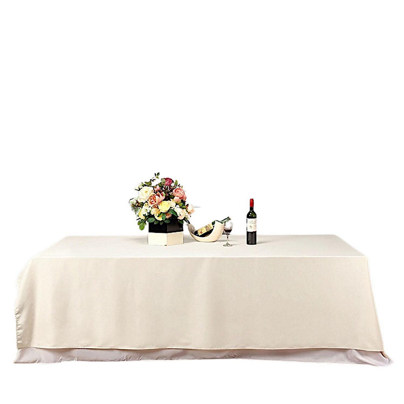 10 Pcs 90"X132" Polyester Tablecloths Wedding Party Table Linens Kitchen Dining Image