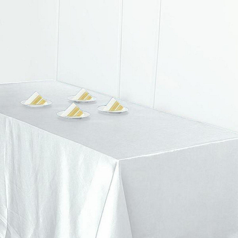 10 Pcs 90X156" Satin Rectangular Tablecloths Wedding Catering Dining Decorations Image