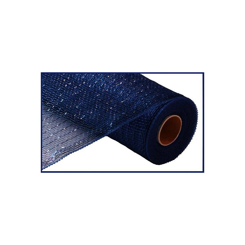 10" Poly Deco Mesh: Metallic Navy/Royal (10 Yards) Image