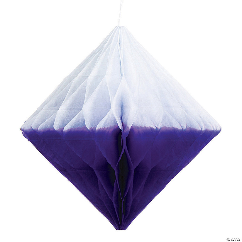 10" Purple Diamond Honeycomb Ceiling Decorations  - 6 Pc. Image