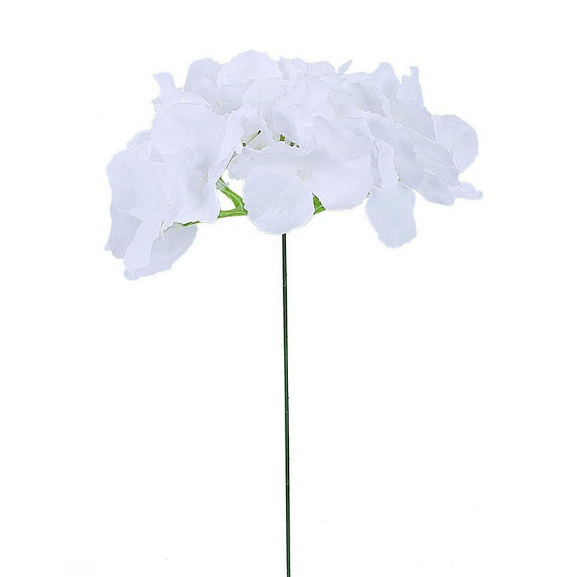 10 Silk Hydrangea Flower Heads Stems Wedding Centerpieces Image