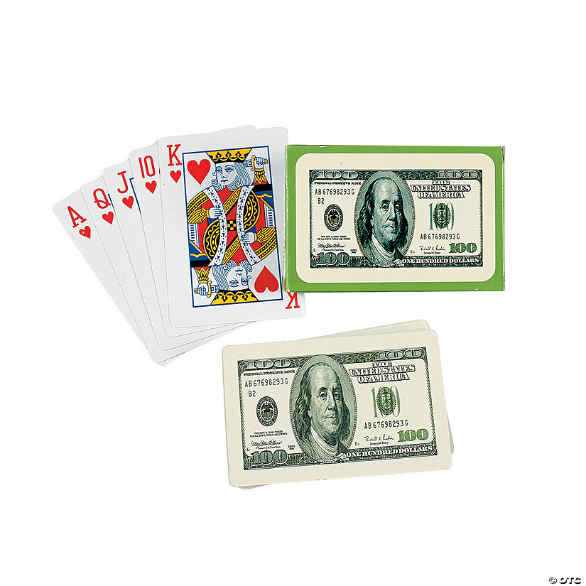 $100 Bill Playing Cards - 12 Pc. Image