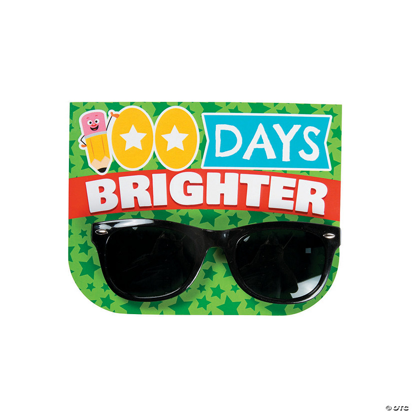 100 Days Brighter Sunglasses with Card - 12 Pc. Image