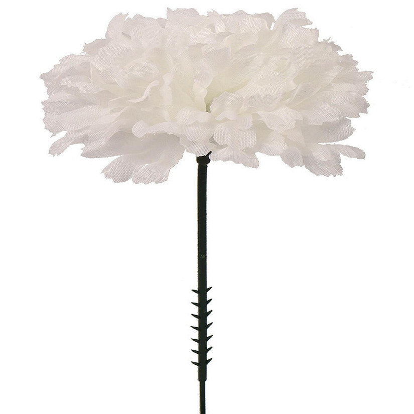 100-Pack: Cream White Silk Carnation Image