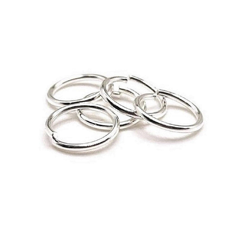 100 Pcs 10mm Silver Jump Rings Image