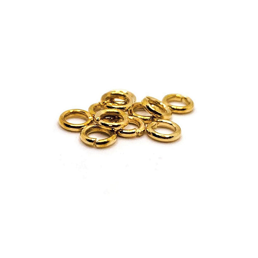 100 Pcs 5 mm Light Gold Jump Rings Image