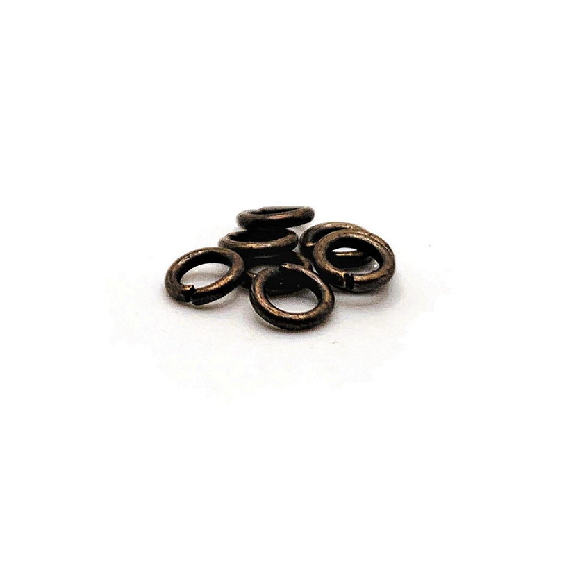 100 Pcs 5mm Red Copper Jump Rings Image