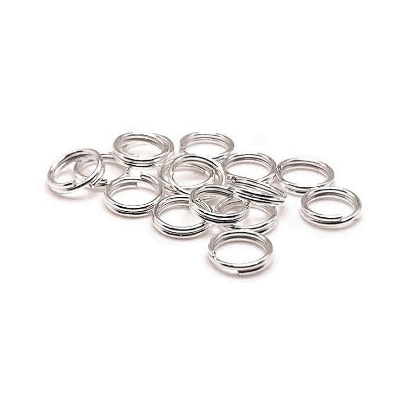 100 Pcs 6mm Silver Split Jump Rings Image