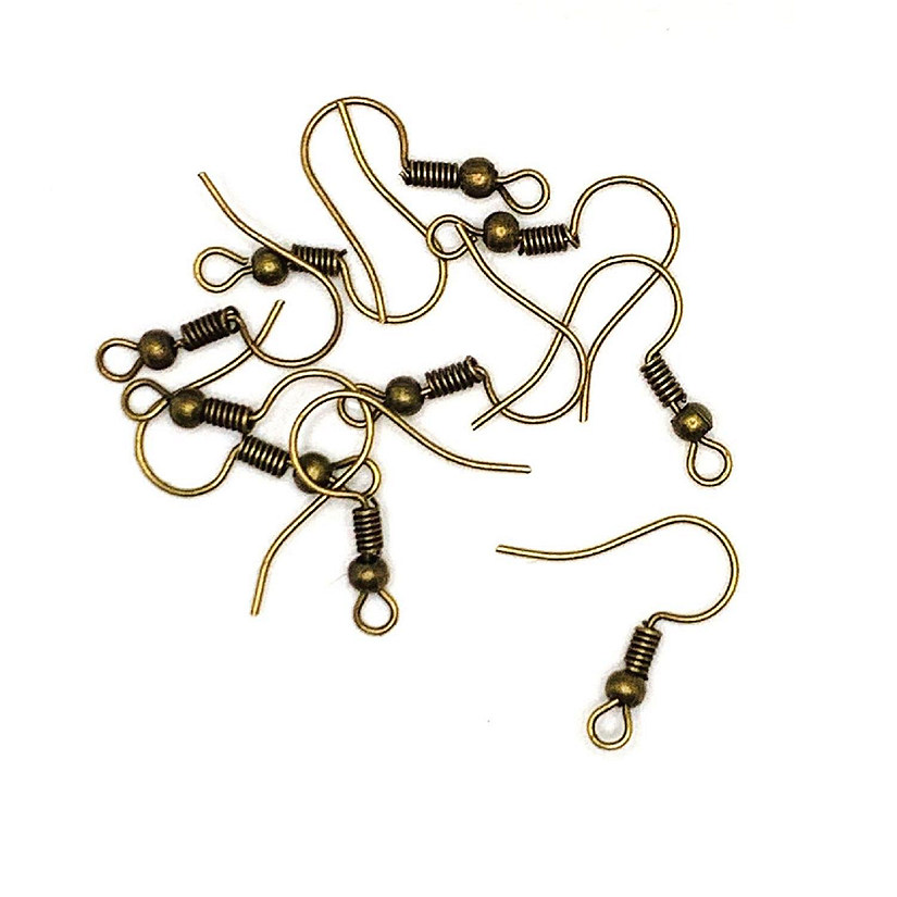 100 Pcs Bronze Fish Hook Earring Wires Image