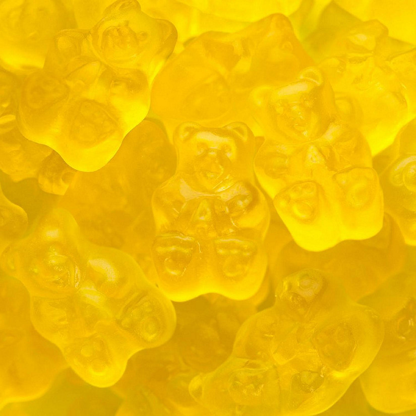 100 Pcs Yellow Candy Mango Gummi Bears (1 lb) Image
