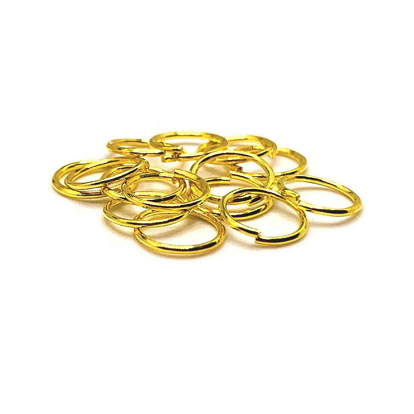 100 Pieces 8mm Gold Jump Rings Image