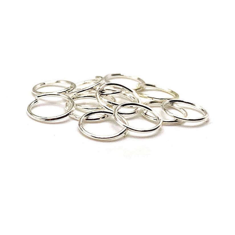 100 Pieces 8mm Silver Jump Rings Image