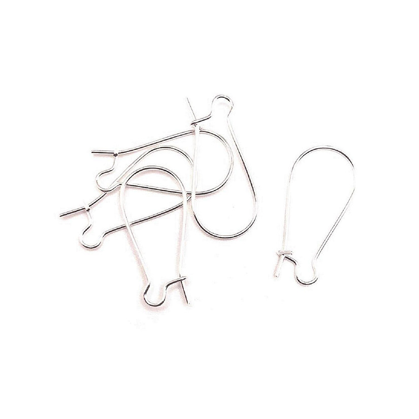 100 Pieces Silver Plated Earring Wires Image