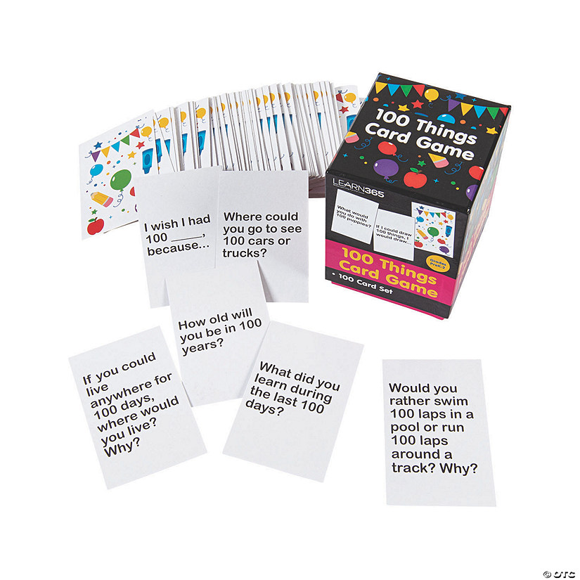 100 Things Card Prompts Image
