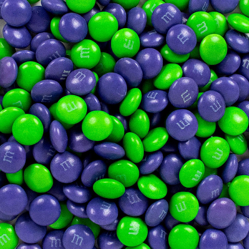 1,000 Pcs Purple & Green M&M's Candy Milk Chocolate (2 lb) Image
