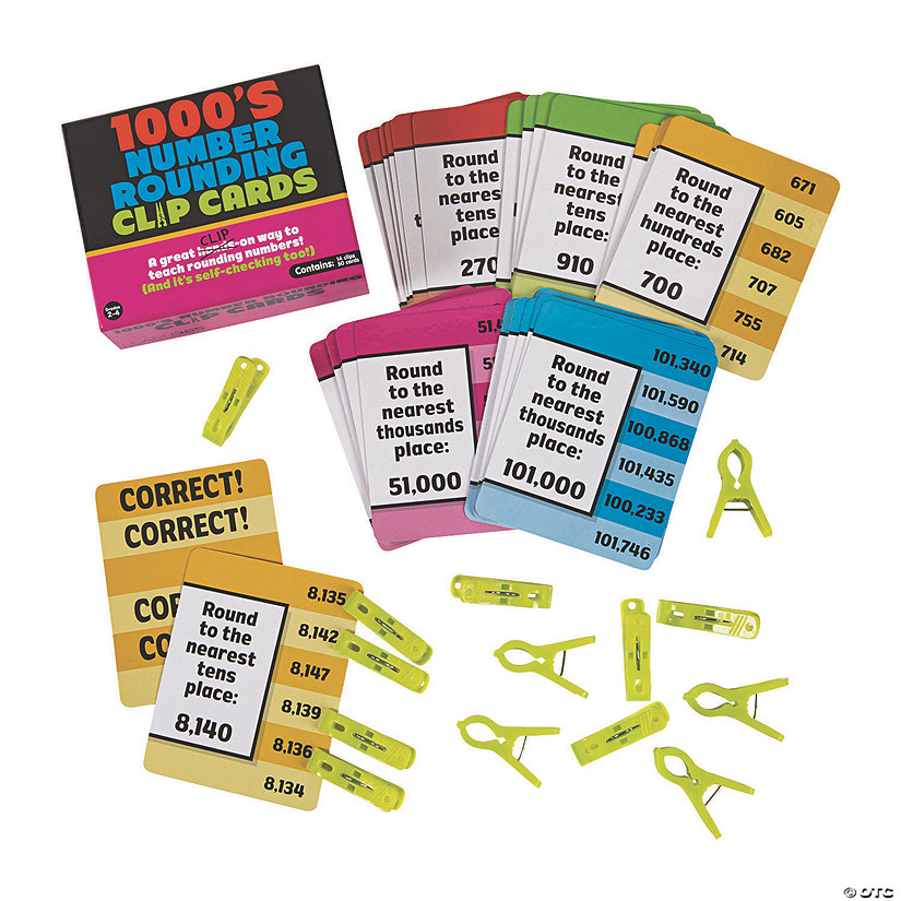 1000s Number Rounding Clip Cards Image