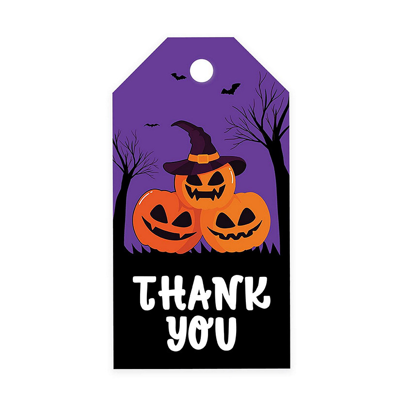 100PC Jack O Lanterns Halloween Gift Tag Image