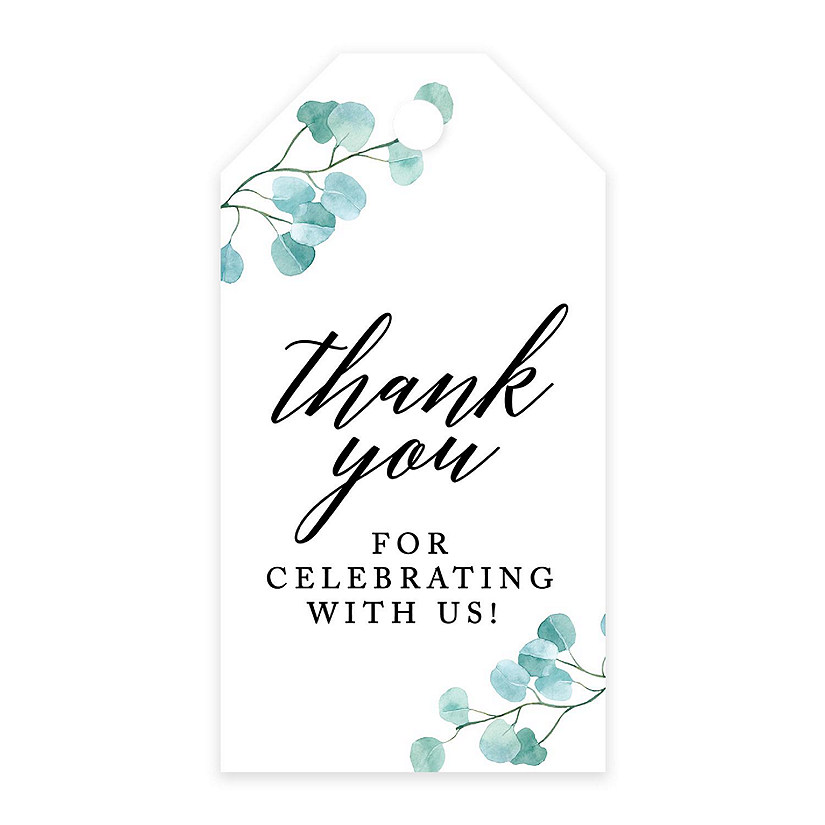 100PC Thank You for Tag Silver Dollar Image