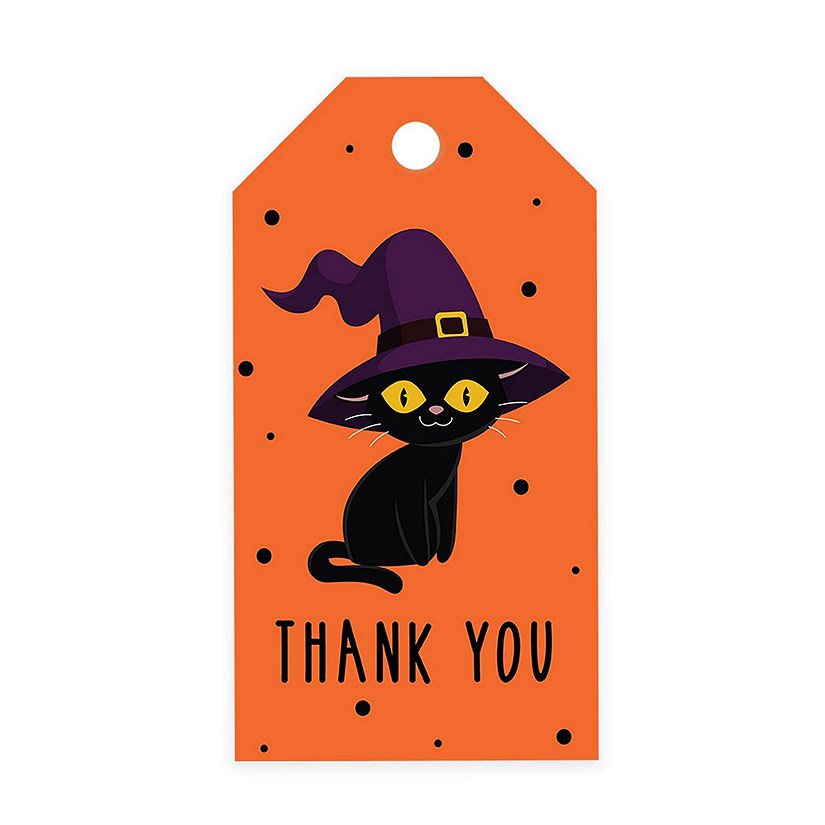 100PCS Black Cat Halloween Gift Tags Image