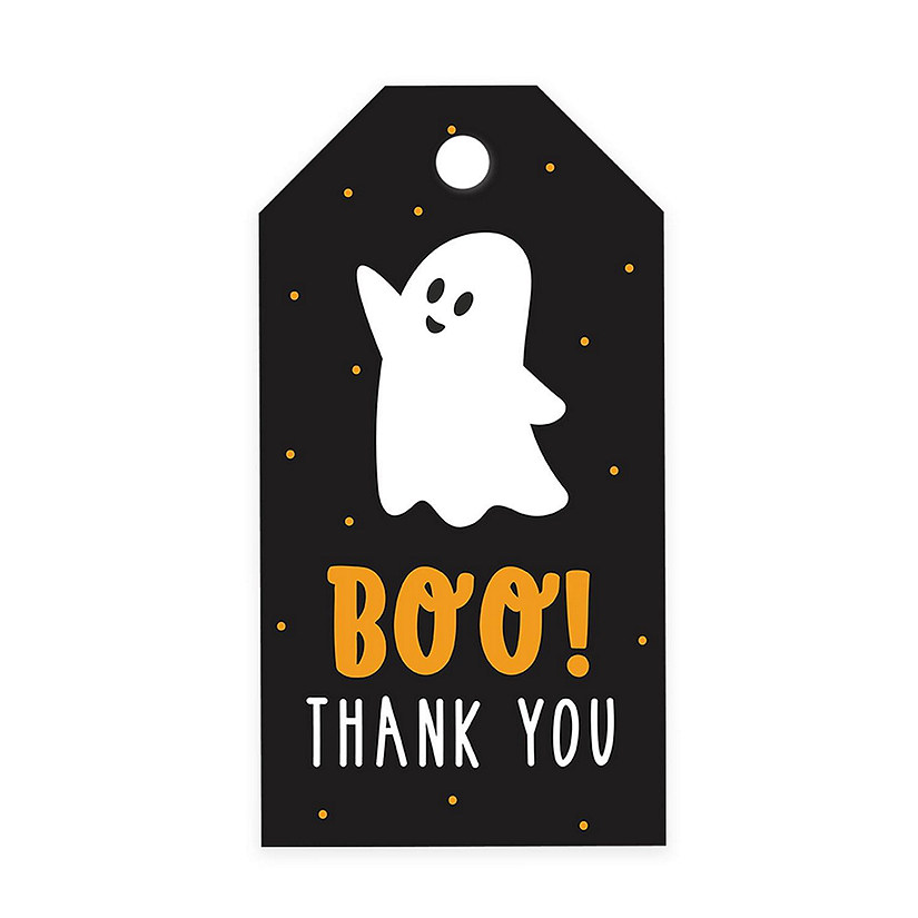 100PCS Boo Cute Ghost Halloween Gift Tag Image