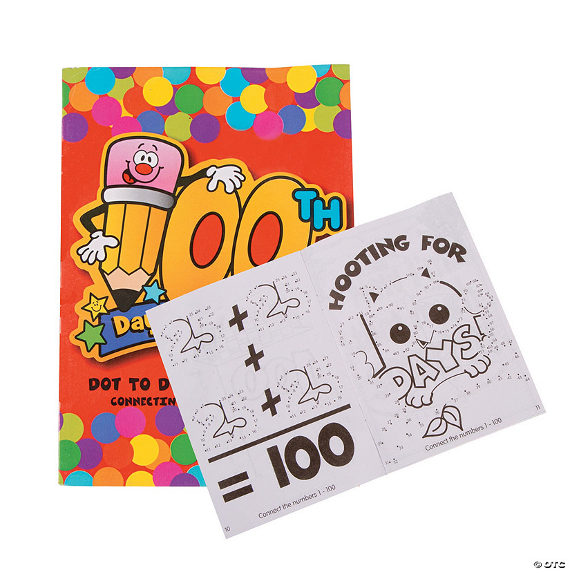 100th Day of School Dot to Dot Activity Books - 24 Pc. Image