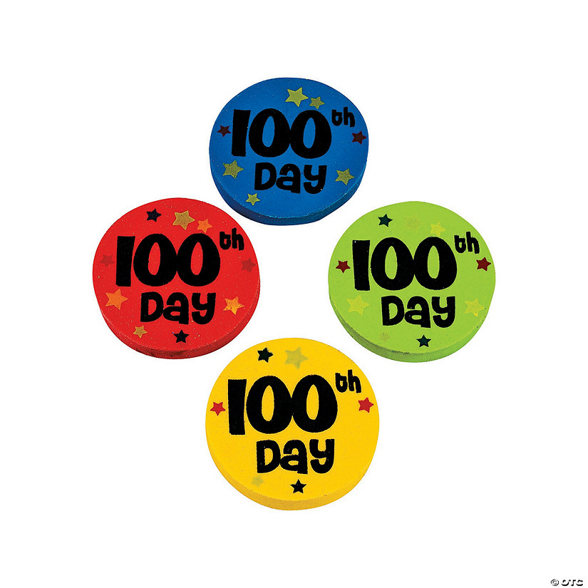 100th Day of School Erasers - 25 Pc. Image