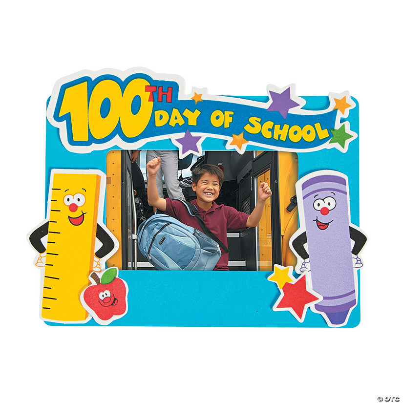 100th Day of School Picture Frame Magnet Craft Kit Image