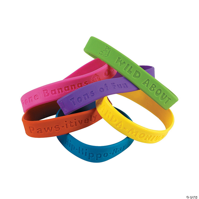 100th Day of School Rubber Bracelets - 24 Pc. Image