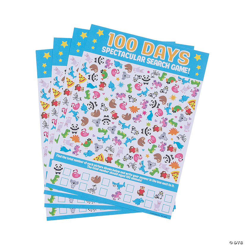 100th Day of School Search Game Cards - 30 Pc. Image
