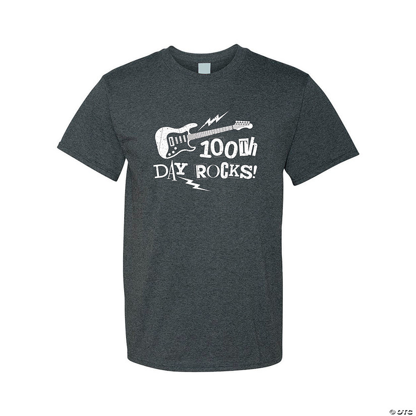 100th Day Rocks Adult's T-Shirt Image