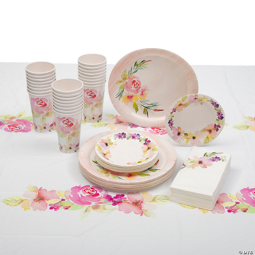 105 Pc. Garden Party Tableware Kit for 24 Guests Image