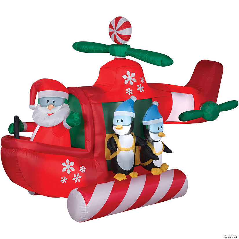 108" Blow Up Inflatable Animated Helicopter Outdoor Yard Decoration Image