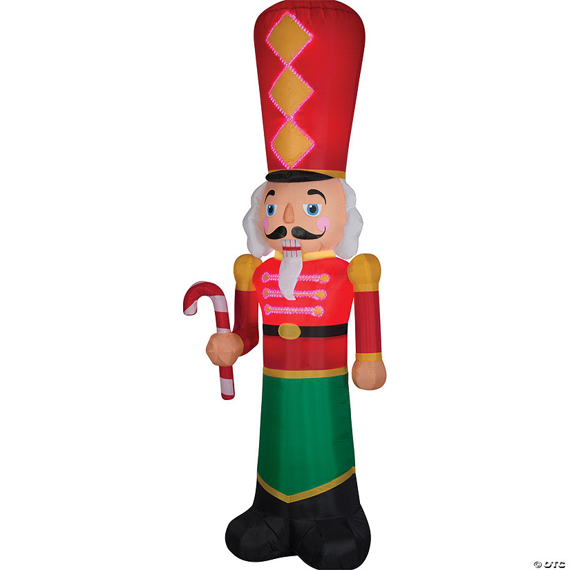 108" Blow Up Inflatable Nutcracker Lightshow Outdoor Yard Decoration