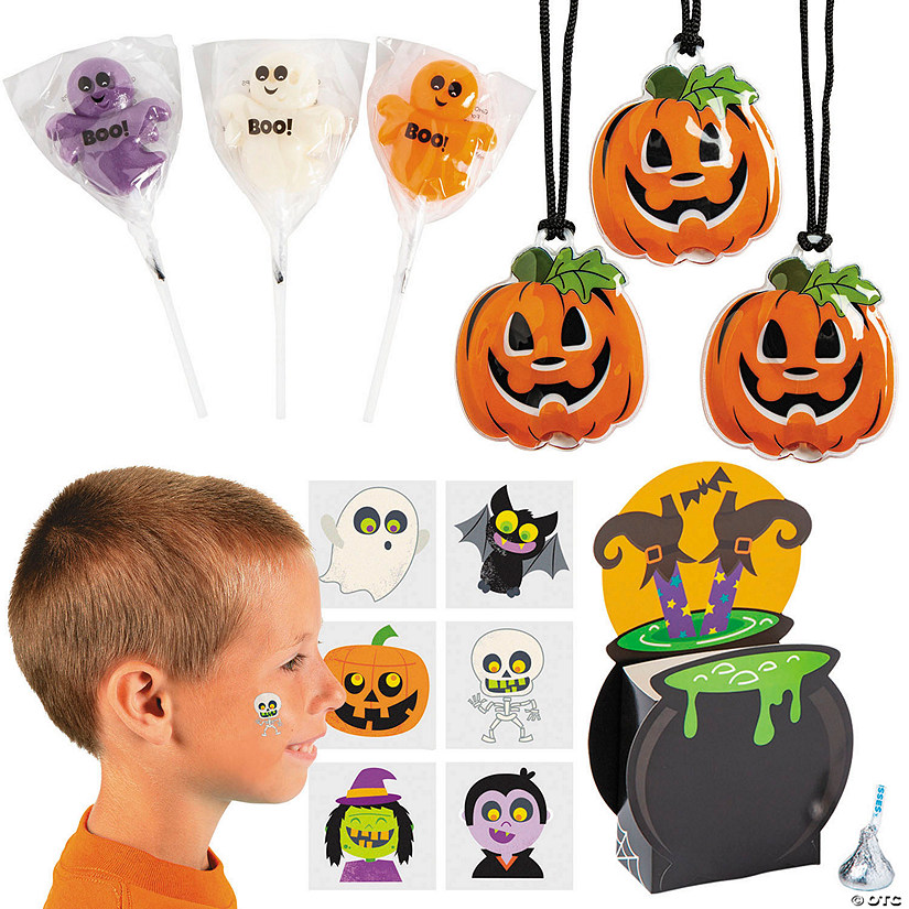 108 Pc. Halloween Witch Cauldron Handout Kit for 12 Image