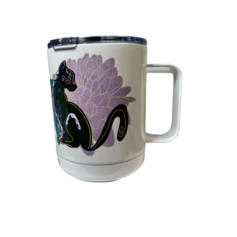 Purple Dia De Los Muertos Travel Mug