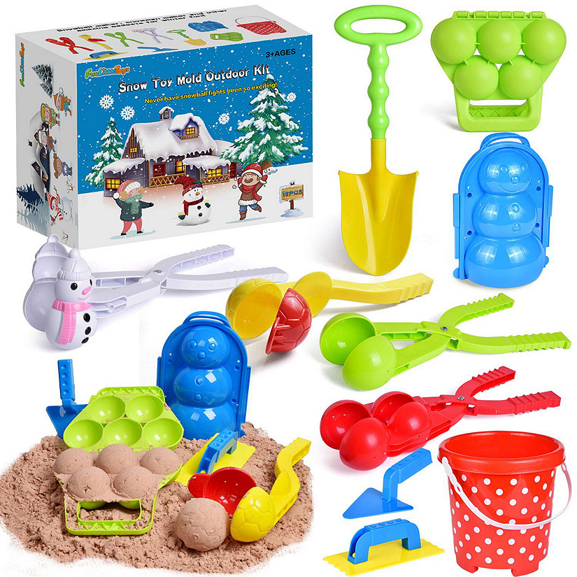 10PCS Snowball Maker Set Shovel Sand Molds Bucket Snow Beach Sand Toys Image