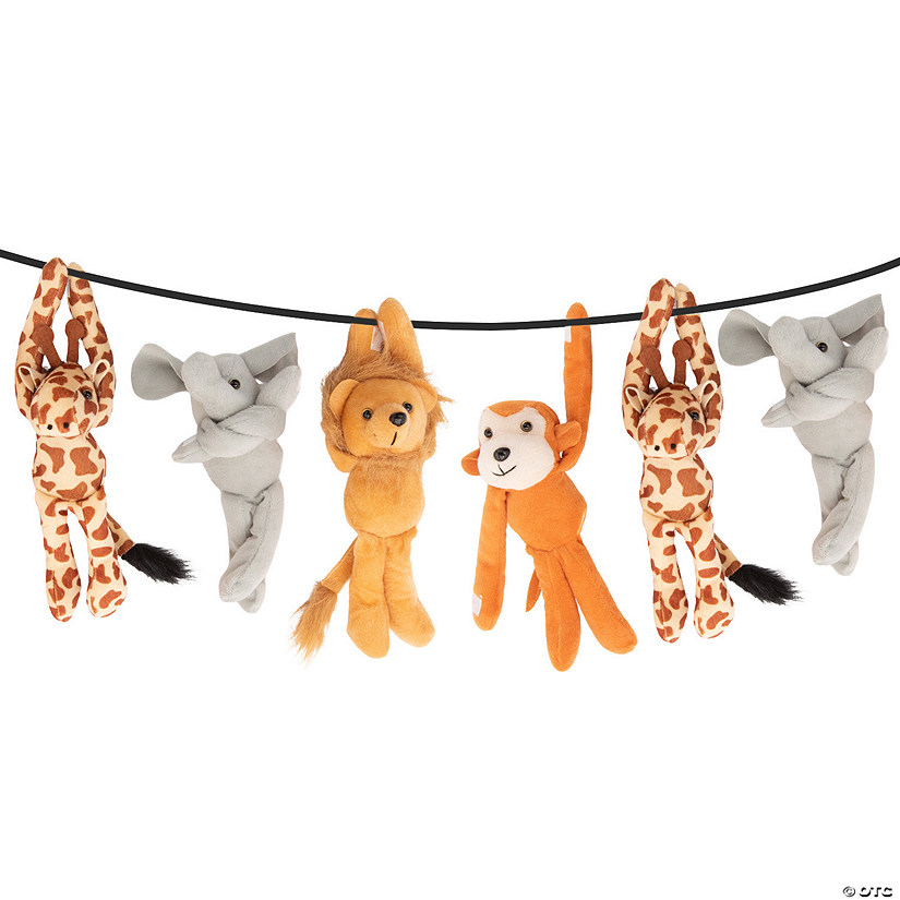 11 1/2" 12" Long Arm Zoo Stuffed Animals 6 Pc. Oriental Trading