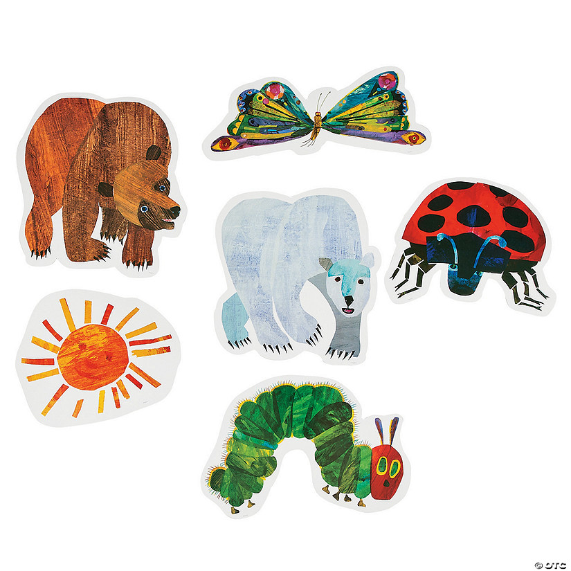 11 1/4" - 16 3/4" Jumbo World of Eric Carle Cardstock Cutouts - 6 Pc. Image