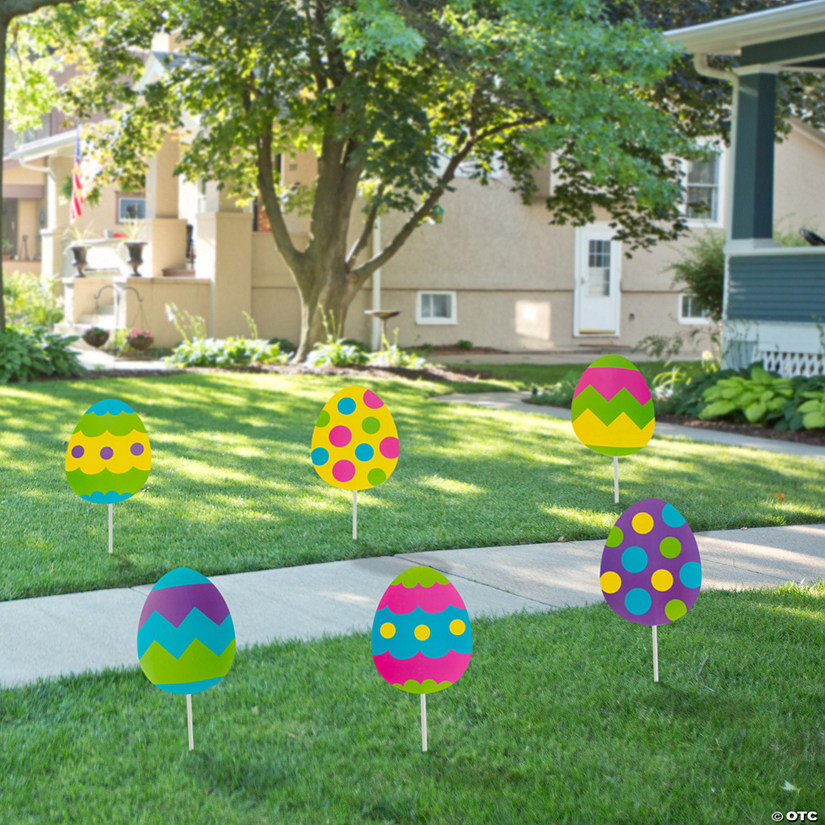 11 1/4" x 14" Easter Egg Yard Signs - 6 Pc. Image