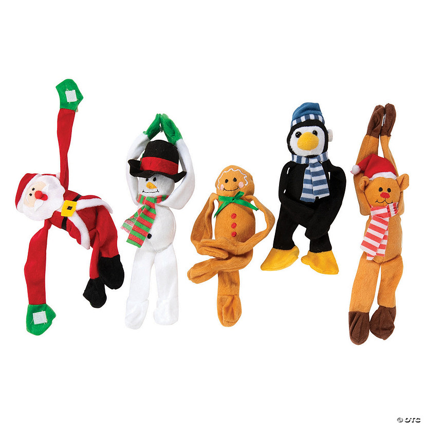 11" - 12" Bulk 72 Pc. Long Arm Stuffed Holiday Character Assortment Image