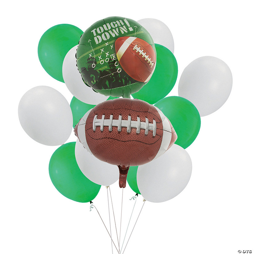 11" - 18" Football Party Balloon Bouquet - 39 Pc. Image